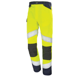PANTALON FLUO TECH JAUNE FLUO / DARK BLUE