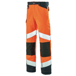 PANTALON FLUO TECH ORANGE FLUO / DARK BLUE
