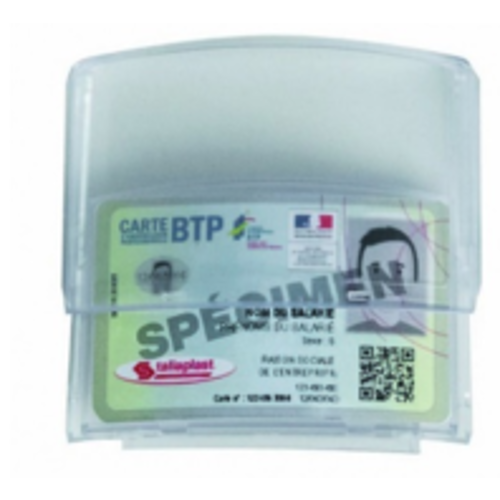 PORTE BADGE ADHESIF POUR CASQUES DE SECURITE