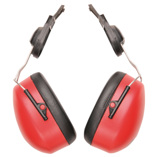 COQUILLES ANTI-BRUIT ENDURANCE CLIP-ON ROUGE Pour Casque PW55