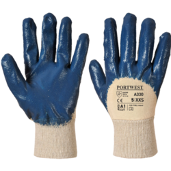 GANT NITRILE A330 DOS A&Eacute;R&Eacute; POIGNET TRICOT MARINE