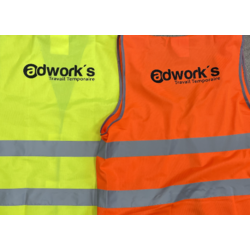Gilet HV NEON 2 bandes CL2 ADWORKS SERIGRAPHIE DOS INCLUSE  TU