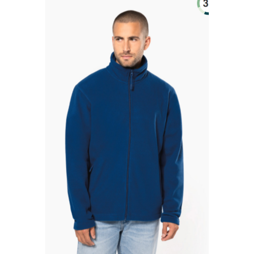Polaire 100% polyester micropolaire antiboulochage coloris bleu
