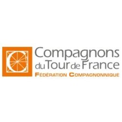 Broderie Dos "COMPAGNONS DUTOUR DE FRANCE"TOURS + SLOGAN  25 x 15 Cm maxi