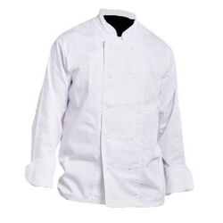 VESTE CUISINE P/C BLANC PRESSIONS