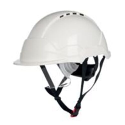 Casque de s&eacute;curit&eacute; PHOENIX WIND ABS blanc lunettes et cr&eacute;maill&egrave;re