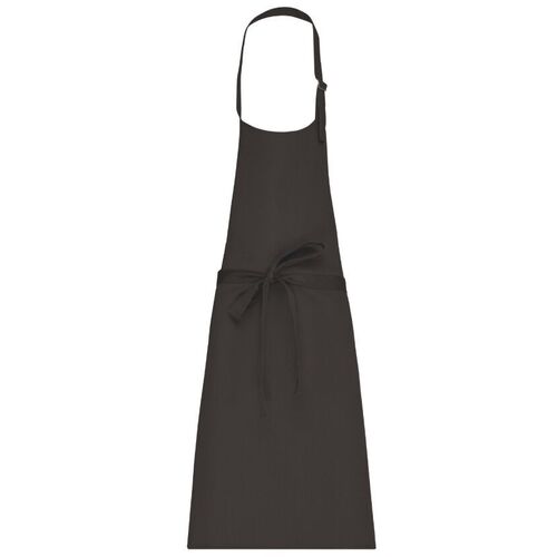 Tablier &agrave; bavette polycoton 190G sans poche DARK GREY TU