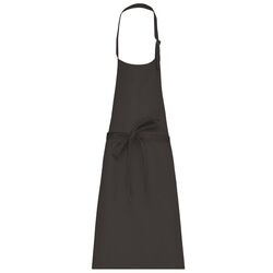 Tablier &agrave; bavette polycoton 190G sans poche DARK GREY TU