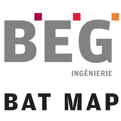 Marquage COEUR T.SERIGRAPHIQUE "BEG INGENIERIE BAT MAP" 8/10 Cm