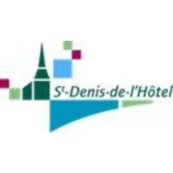 Broderie coeur logo "ST DENIS DE L HOTEL" quadri 8X10 CM