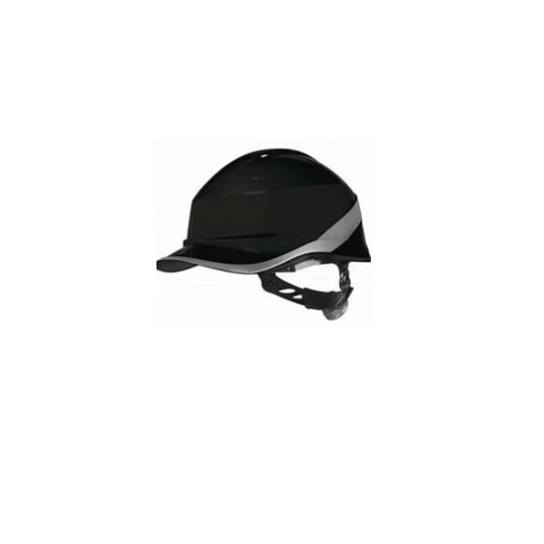 CASQUE DE CHANTIER ABS DIAMONDVI VENTILE  NOIR SERRAGE MOLETTE