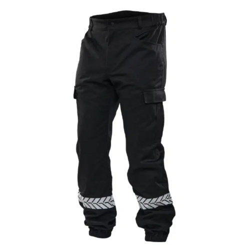 Pantalon s&eacute;curit&eacute; priv&eacute;e noir avec bandes HV
