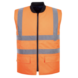 GILET HV R&Eacute;VERSIBLE ORANGE S469