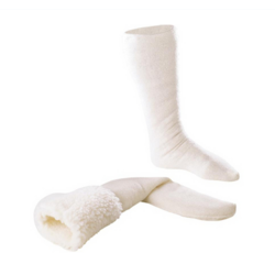 Chaussettes fourrure acrylique champagne pour bottes TU