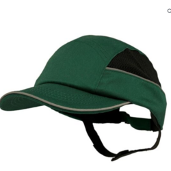 Casquette anti-heurt a&eacute;r&eacute;e verte TOUTE SAISON ALLC08V05 Visi&egrave;re 5cm