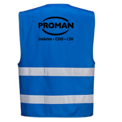 GILET IONA  ROYAL "PROMAN" SERIGRAPHIE DOS INCLUSE  ROYAL- 200P