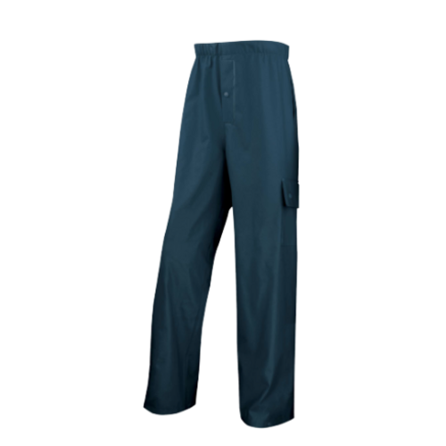 PANTALON DE PLUIE 850PAN POLYESTER ENDUIT PU COLORIS BLEU