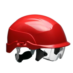 Casque CENTURION SPECTRUM ROUGE surlunette PC & Porte badge mont&eacute;