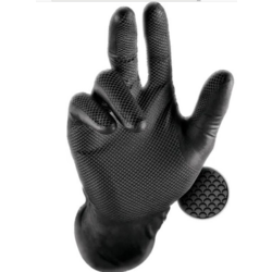 Gants jetables GRIPPAZ nitrile Black non poudr&eacute; & textur&eacute;e  (Bte 50)