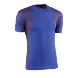 T-SHIRT BICOLOR CAMISETA 100%COTON ROYAL BLUE/NAVYNEFAB SERIGRAPHIES INCLUSE