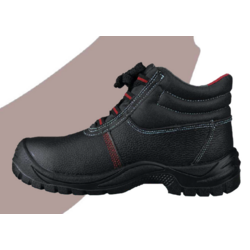 CHAUSSURE S3 SANS METAL HAUTE   Noir coutures rouges Taille : C36
