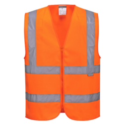 GILET HI-VIS AVEC ZIP