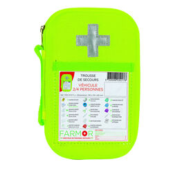 Trousse secours fluo V&Eacute;HICULE 2/4 PERSONNES Ingré